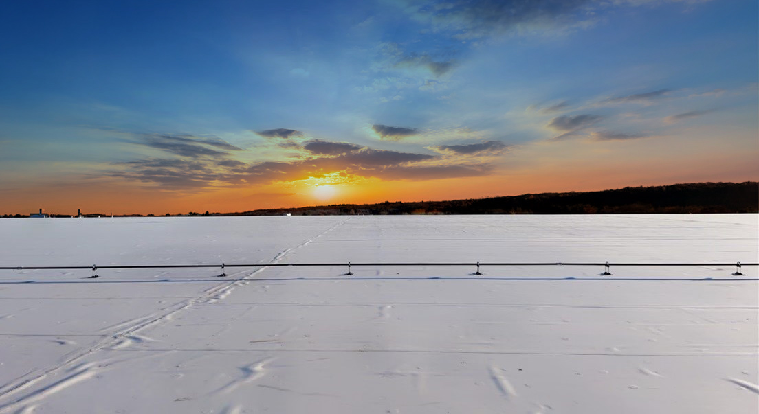Photo of Sunset on top of commercial roof